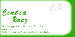 cintia racz business card